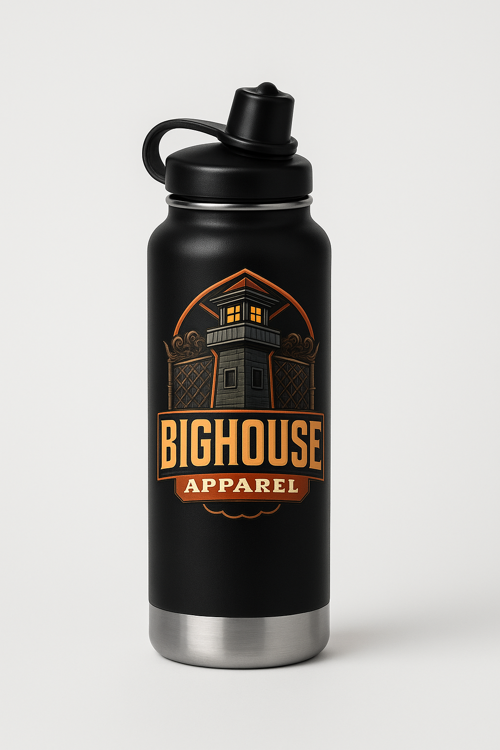Bighouse “Guard Tower” Steel Hydration Bottle — Black