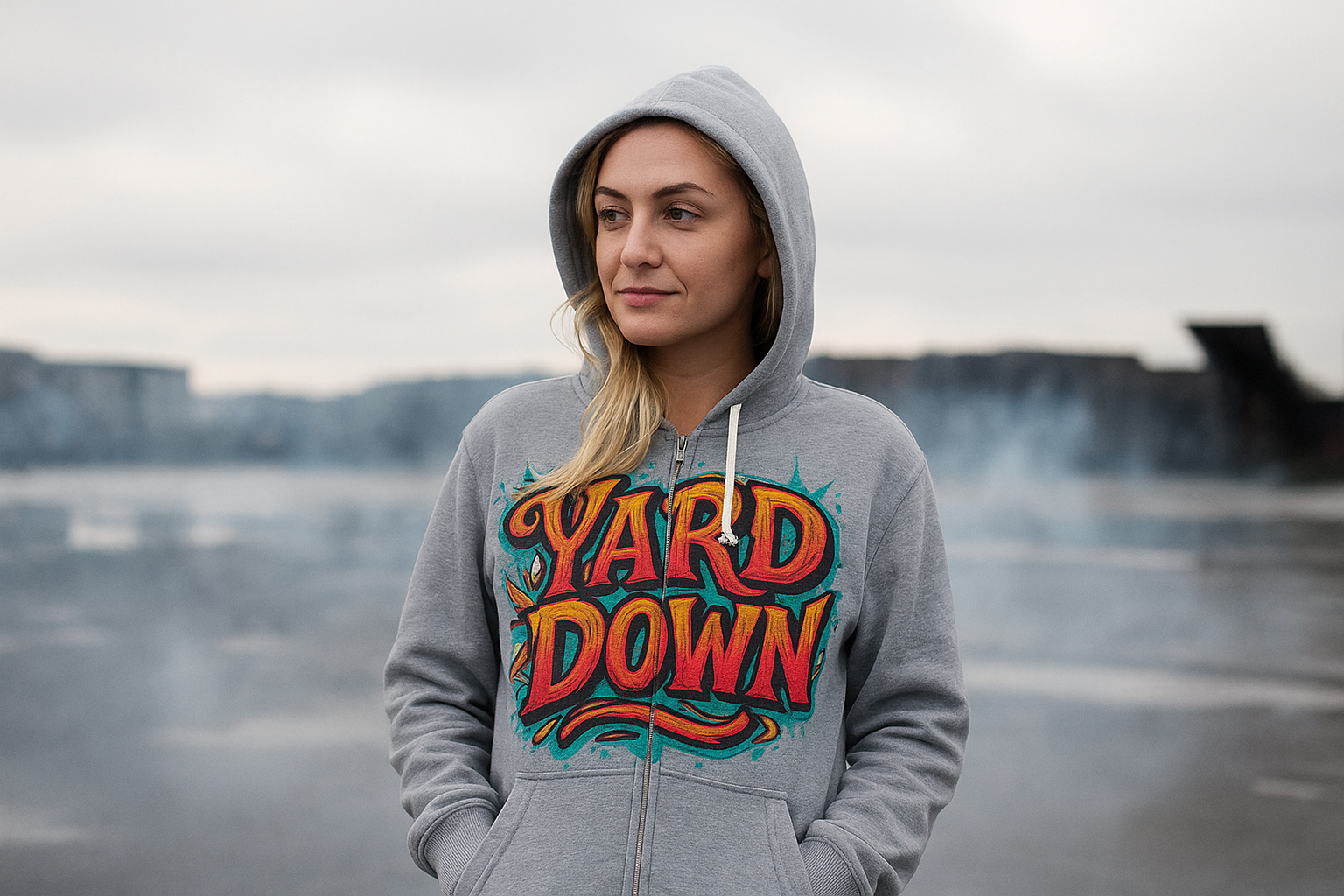Bighouse “Yard Down” Zip Hoodie — Gray