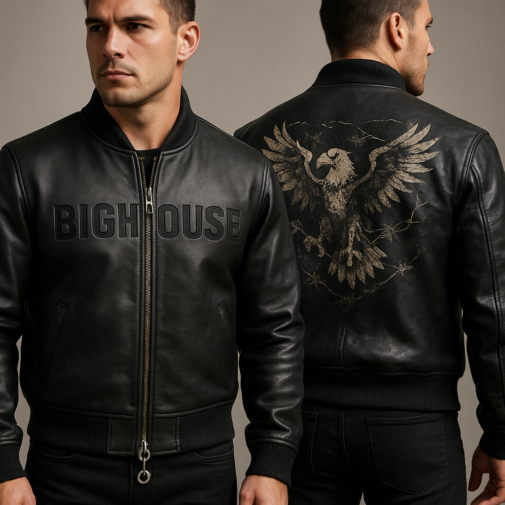 Bighouse Eagle Bomber — Black Leather Edition
