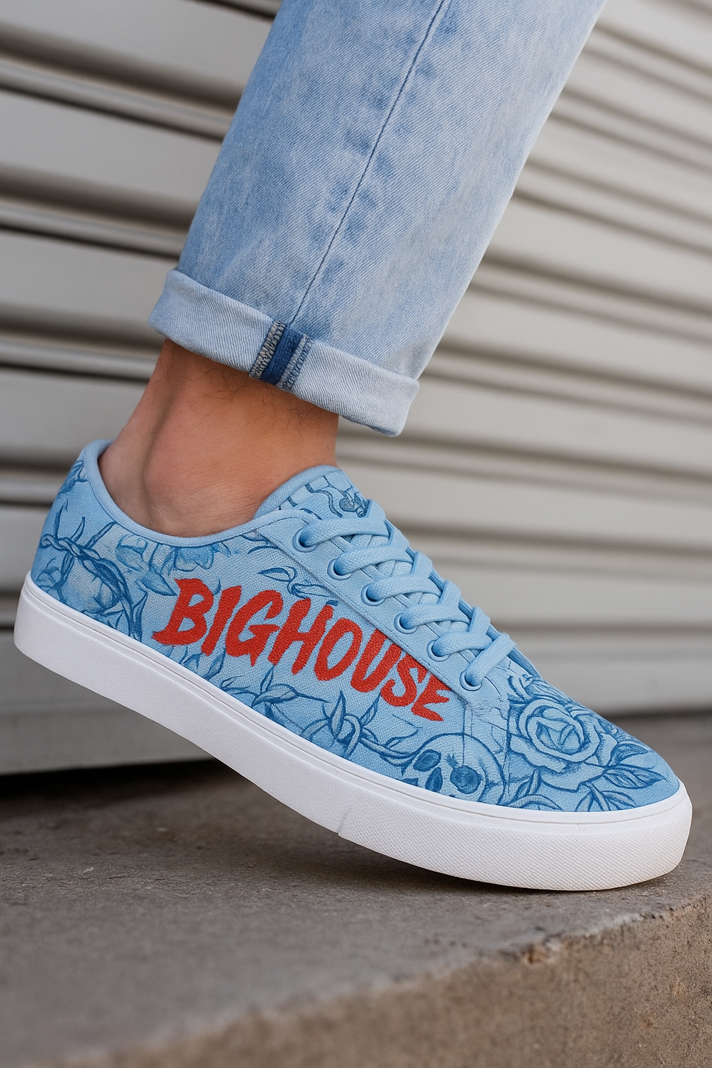 Bighouse “Blue Rose Yard” Low-Top Sneakers