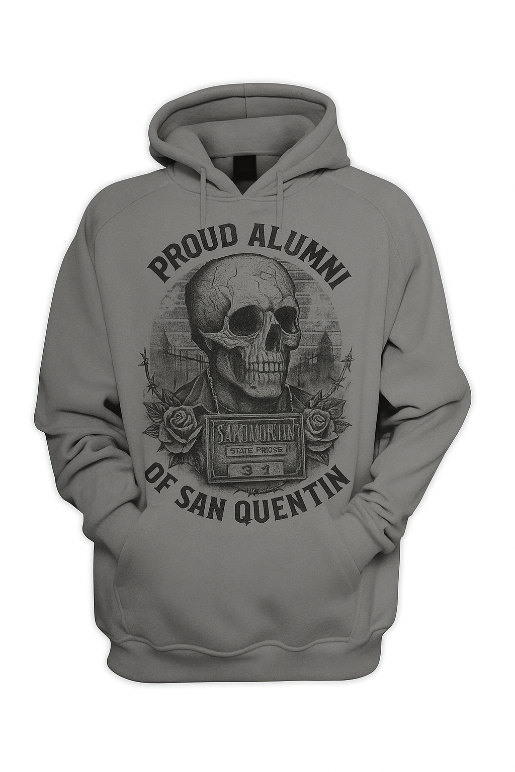 Bighouse “Proud Alumni” San Quentin Hoodie — Gray